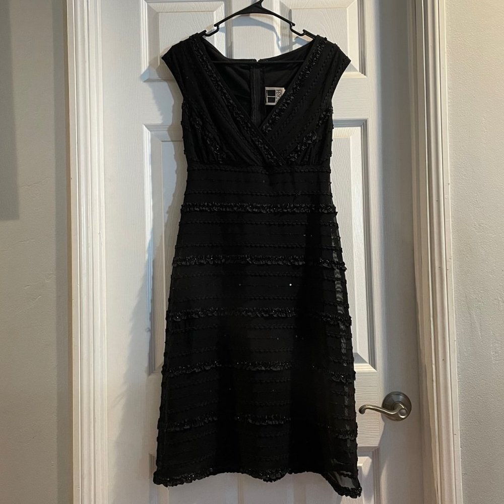Tadashi Shoji black cocktail dress, size 6